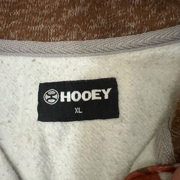 Hooey Pullover Sweater Mens Extra Large Brown Aztec 1/4 Snap Western Outfitter - Picture 6 of 11